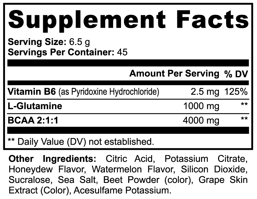 Toxic Recovery Matrix BCAA HoneyDew Watermelon - Toxic Core Supps