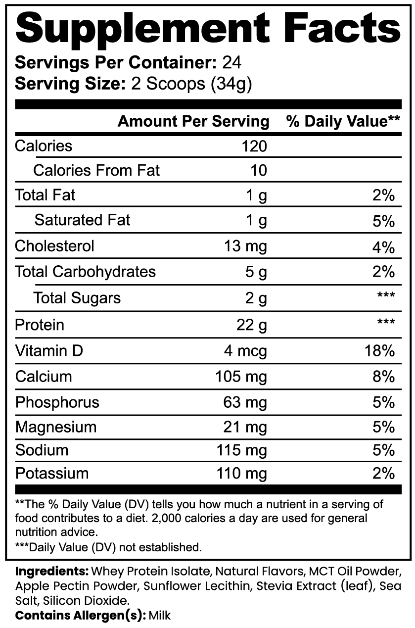 Whey Protein Isolate Advanced Vanilla - Toxic Core Supps