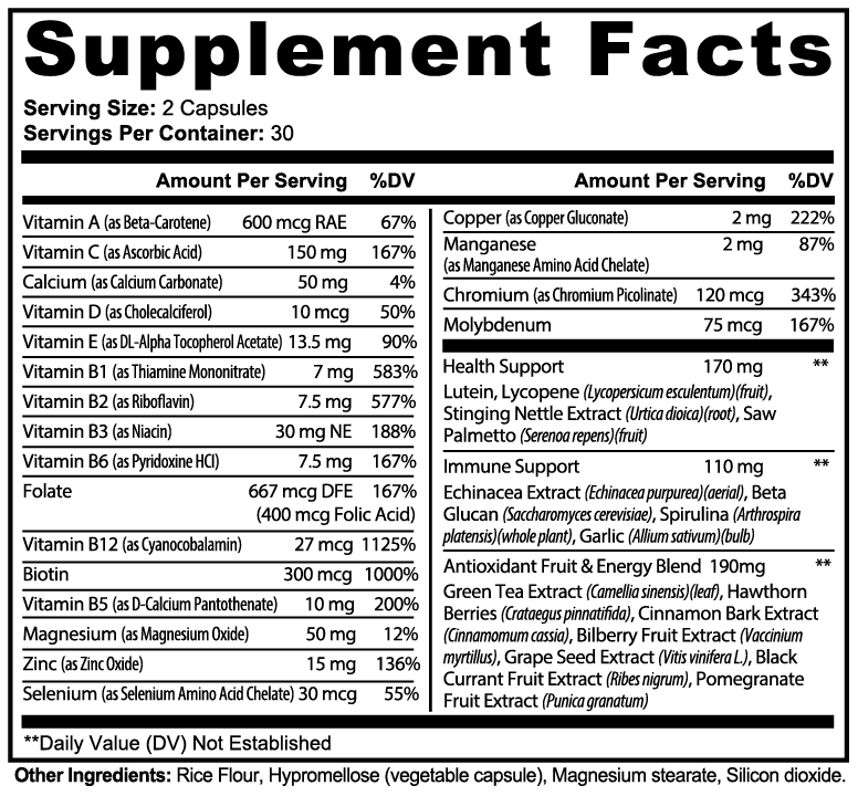 Complete Multivitamin - Toxic Core Supps