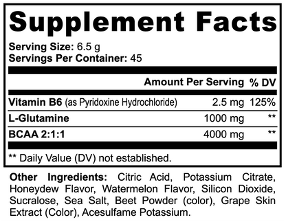 Toxic Recovery Matrix BCAA HoneyDew Watermelon - Toxic Core Supps