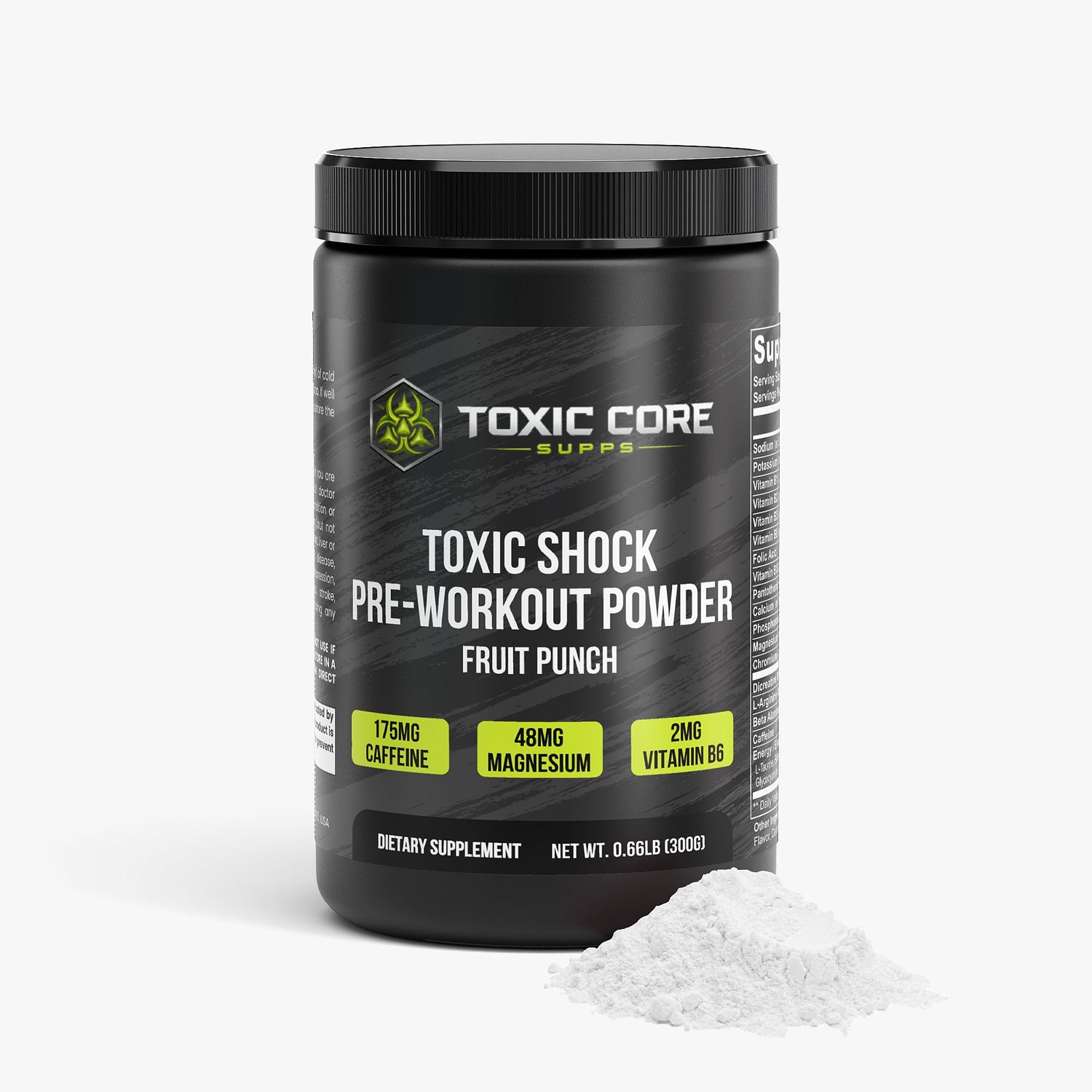 Toxic Shock Pre - Workout Powder Fruit Punch - Toxic Core Supps