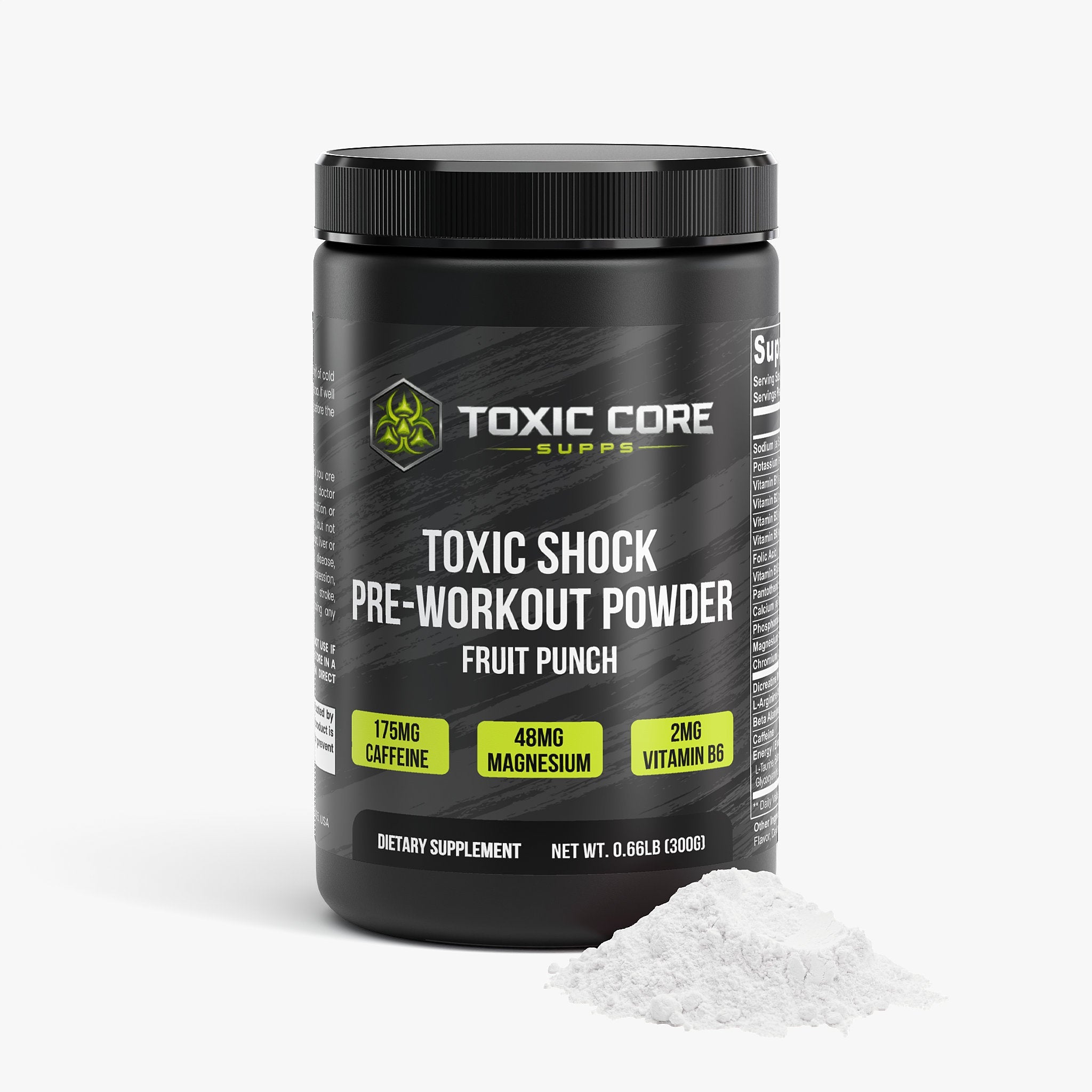 Toxic Shock Pre - Workout Powder Fruit Punch - Toxic Core Supps