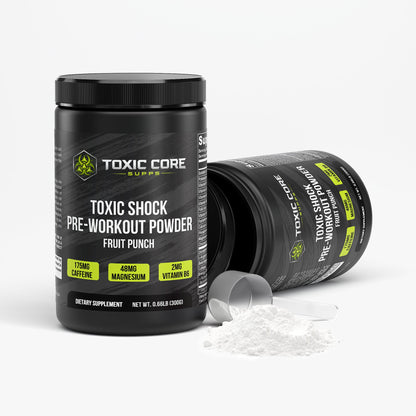 Toxic Shock Pre - Workout Powder Fruit Punch - Toxic Core Supps